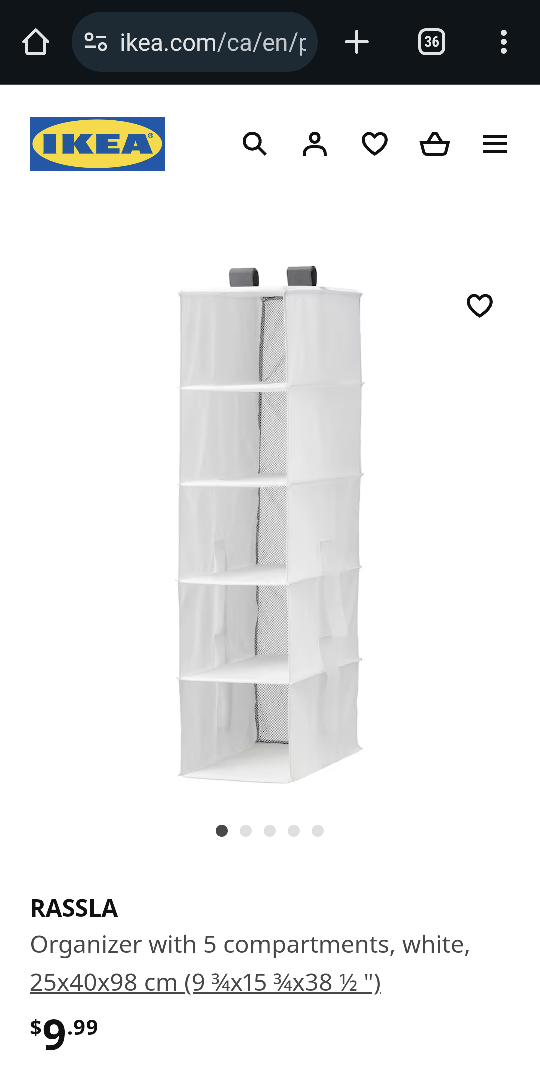 IKEA RASSLA Hanging Clothes Organizer