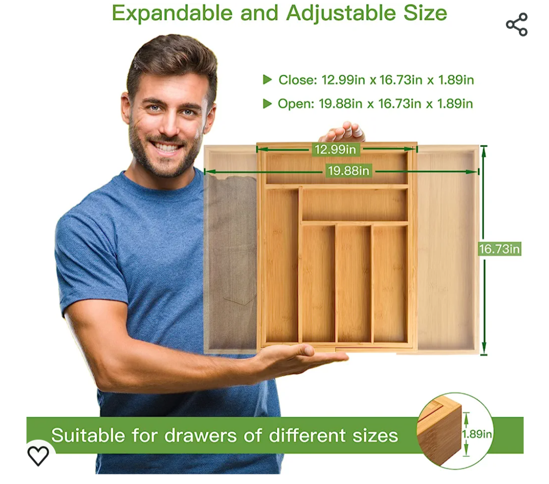 Bamboo Expandable Drawer Organizer image indicator(4)