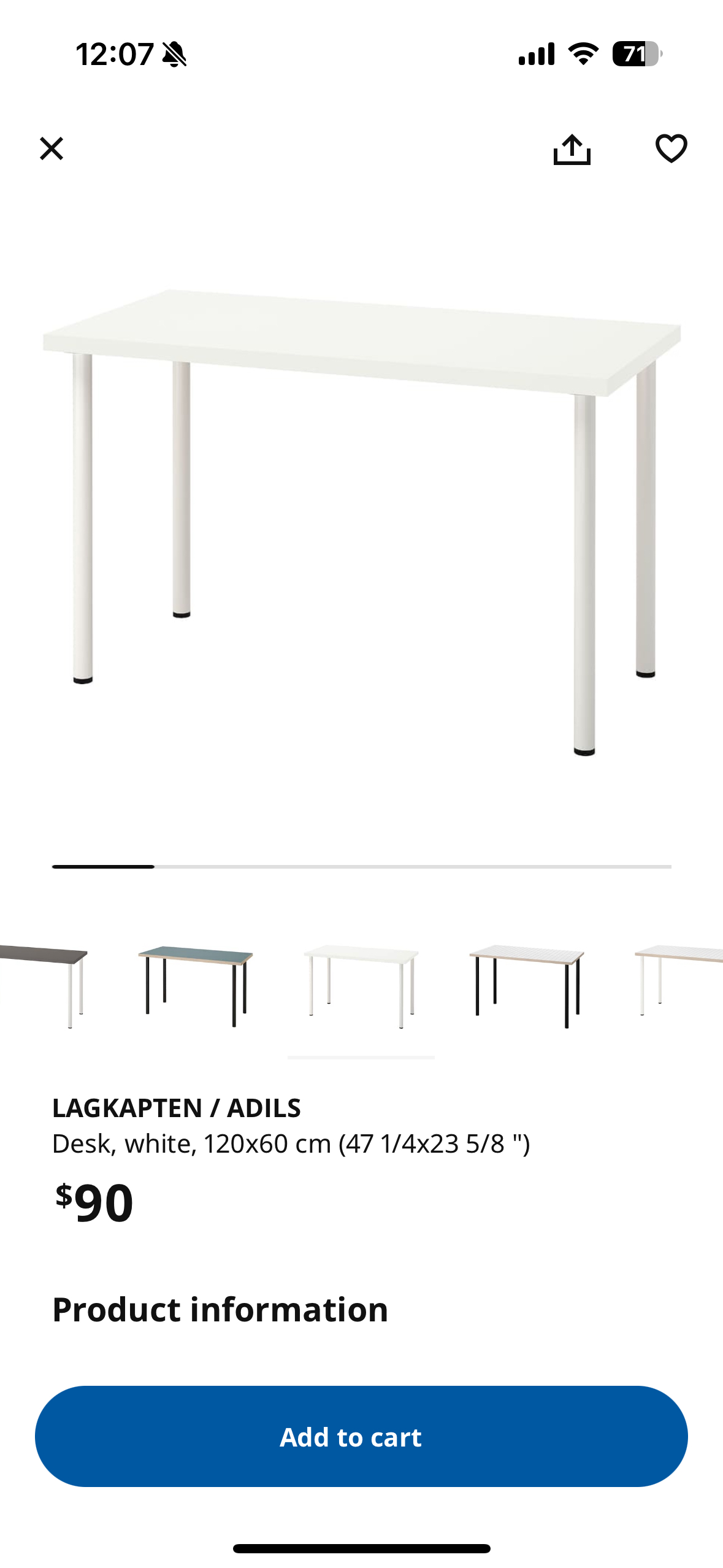 IKEA LAGKAPTEN Desk White - photo 2