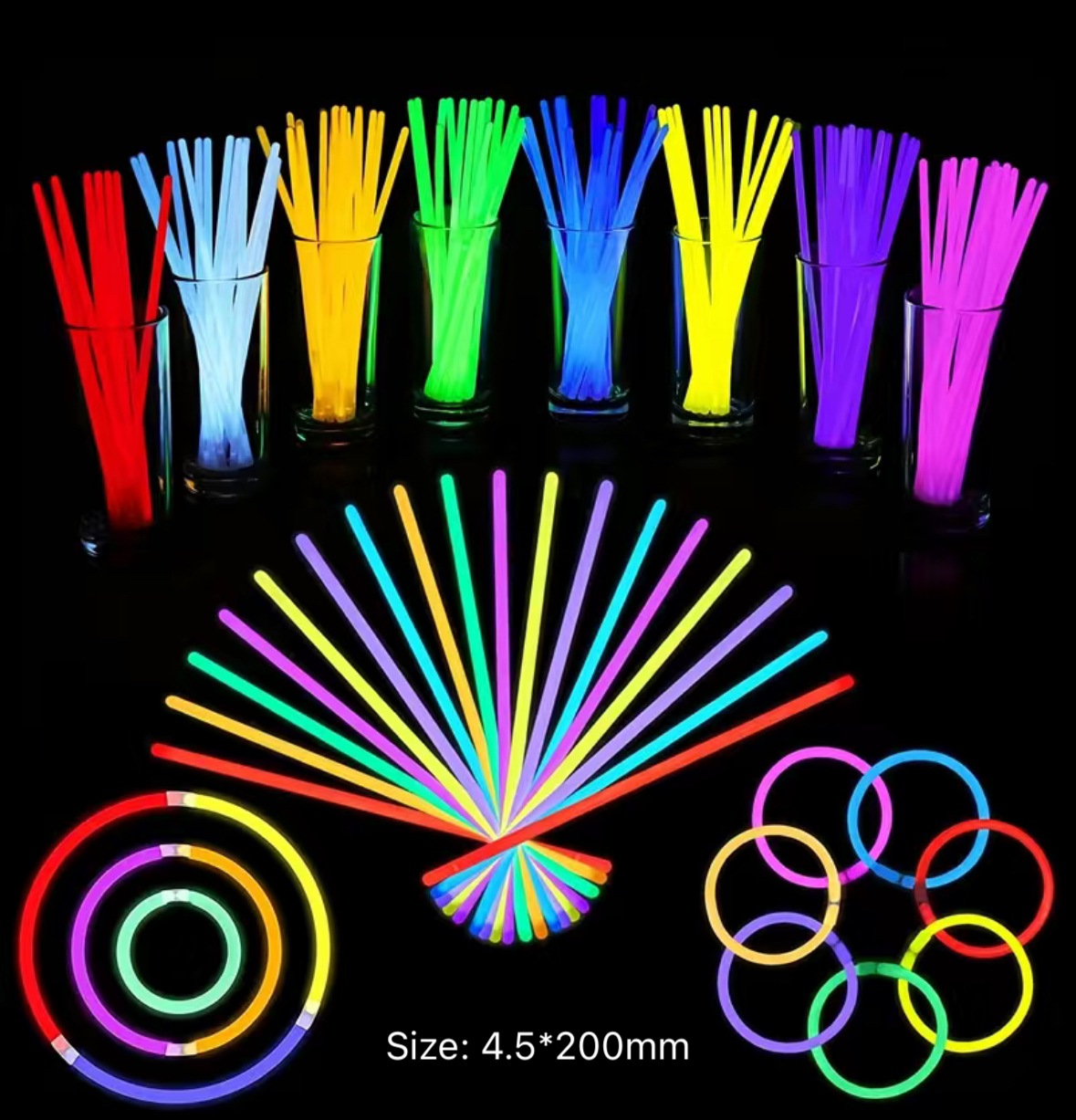 Brand new glow sticks - pack of 100 - photo 2