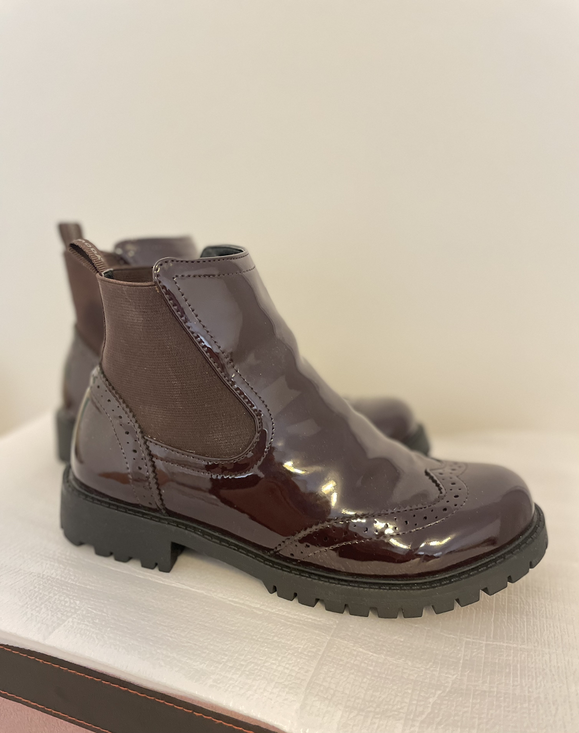 Vero Moda - Patent Ankle Boots (size US8)