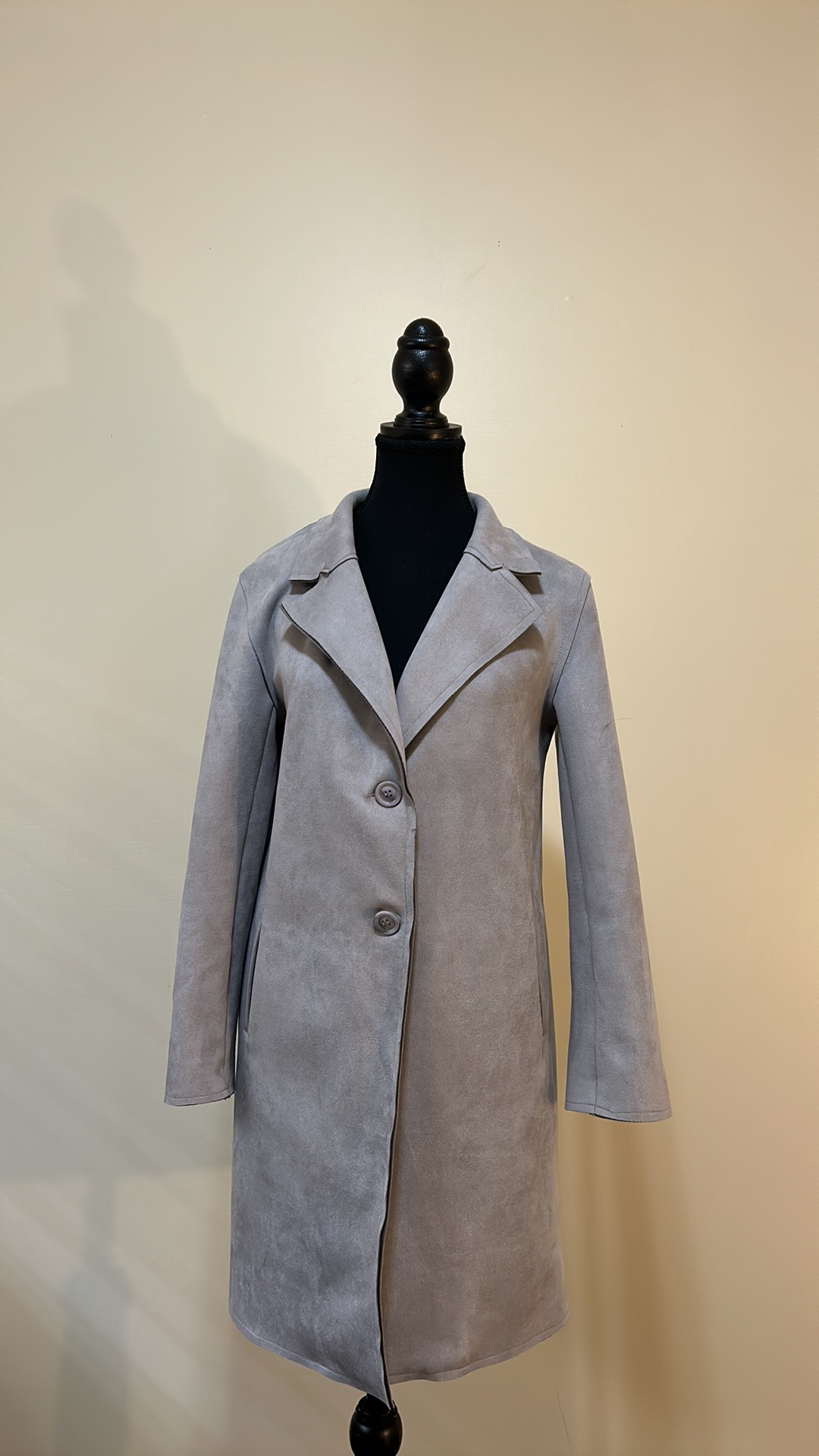 PAPILLON Women's Gray Ultra Suede Jacket Size Small - photo 4