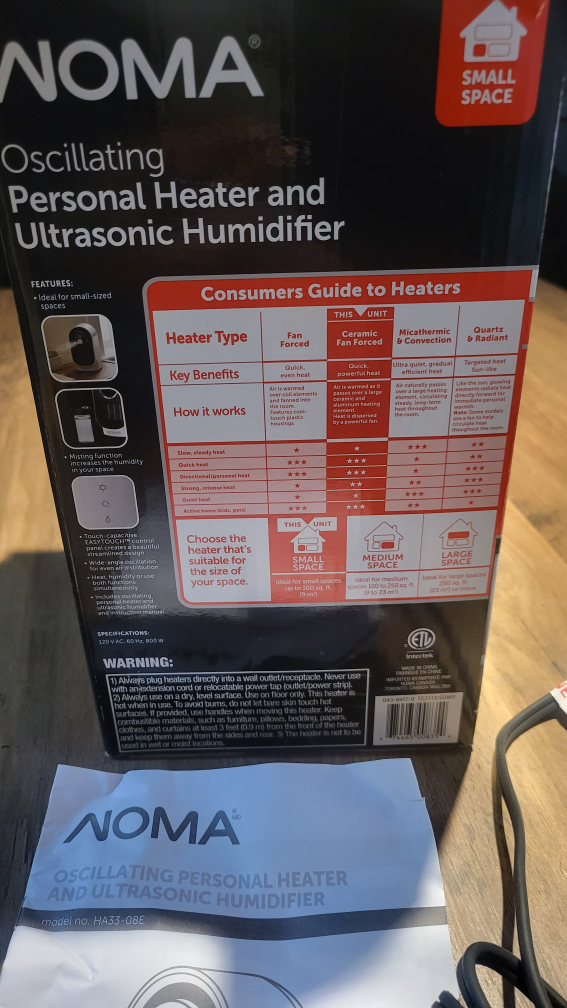 Personal space heater and Humidifier image indicator(5)