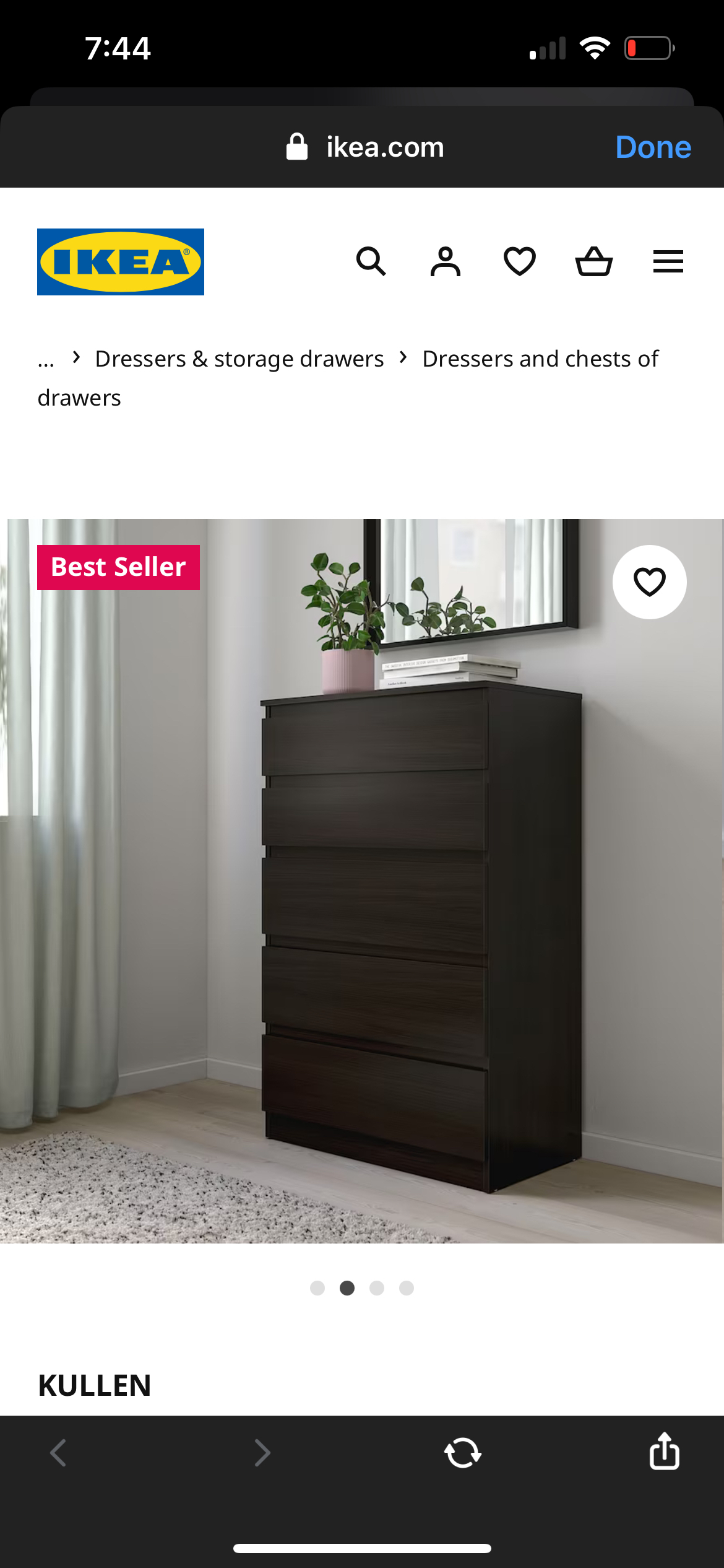 IKEA 5 drawer chest (KULLEN) - photo 3