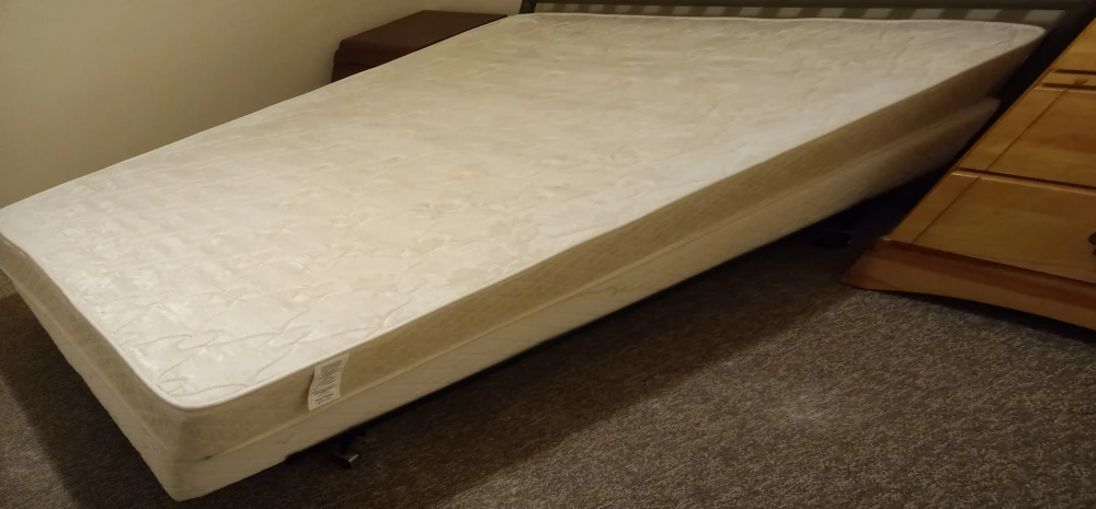 free queen mattress, box spring, metal base and nightstand - photo 2
