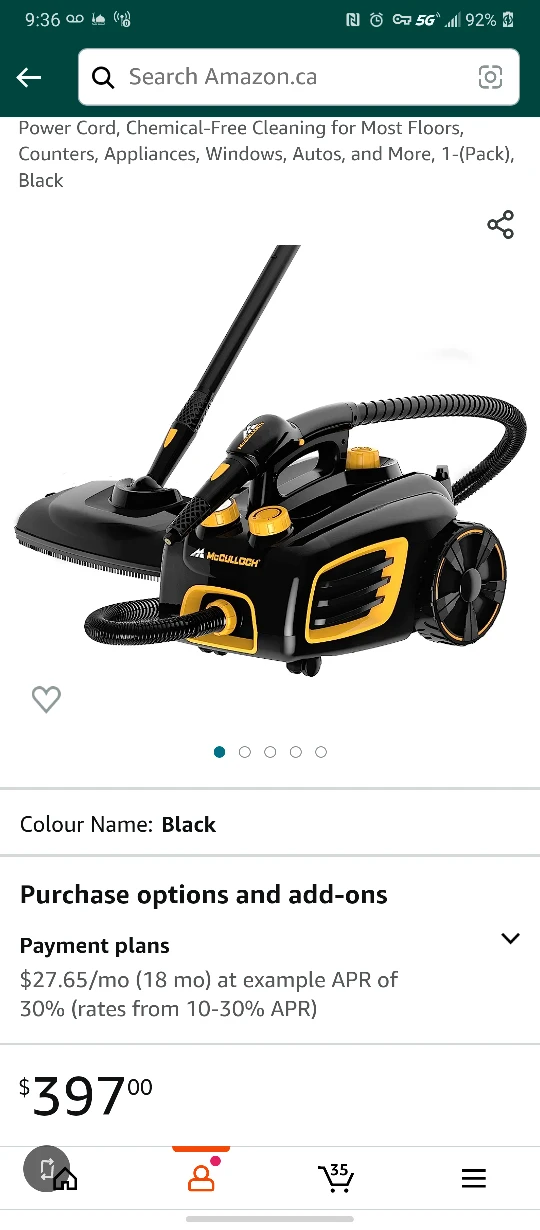 McCOLLOCH MC1375 1500W STEAM CLEANER W ACCESSORIES image indicator(8)