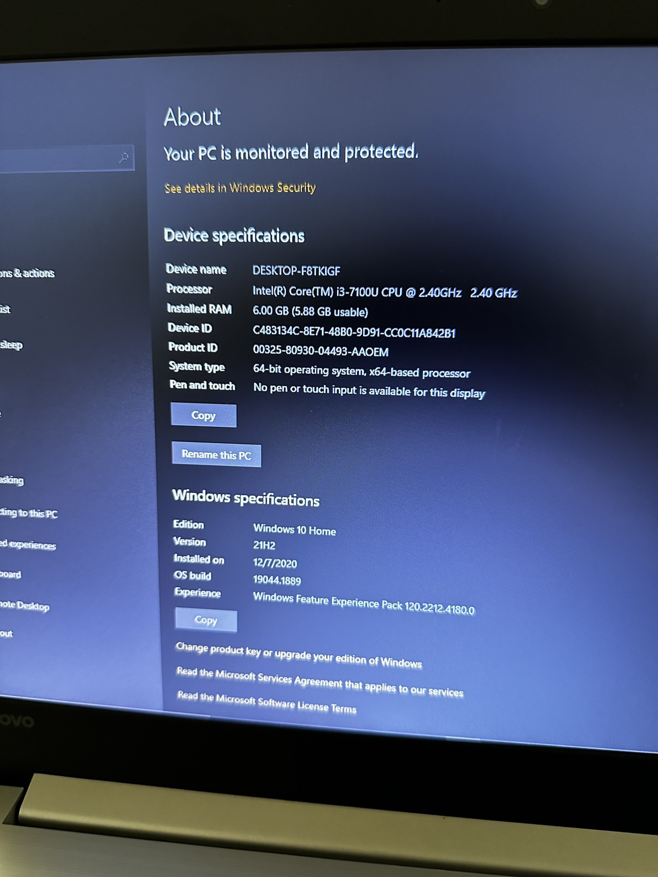 17.1 Inch anti glare screen Lenovo i3 7th gen #SellingSpree - photo 2