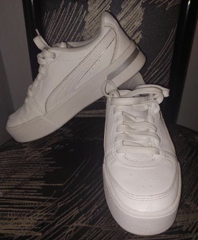 Puma White Leather Sneakers