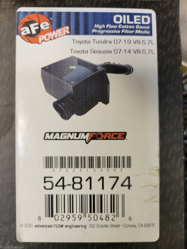 air intake for Toyota Tundra