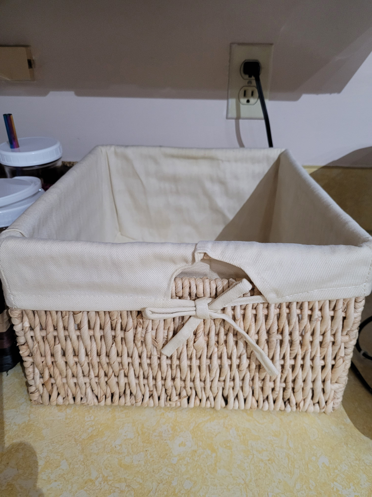 cream colored baskets (set of 2)