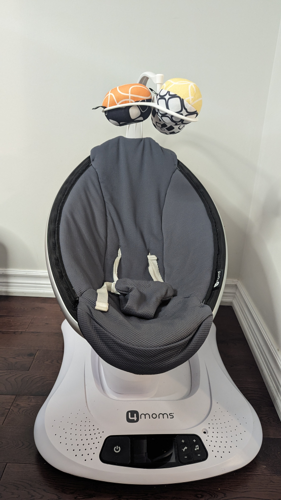 4moms mamaroo4 swing in dark grey cool mesh