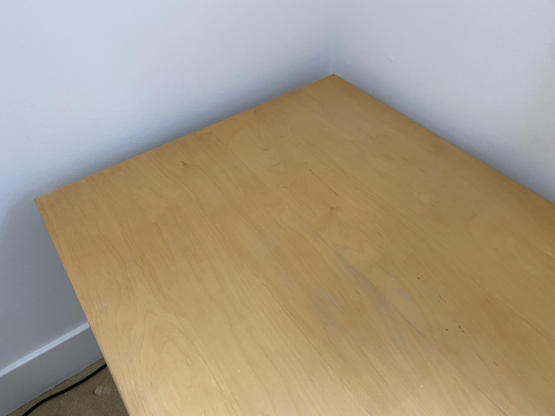 Large wood desk / table with adjustable legs - photo 2