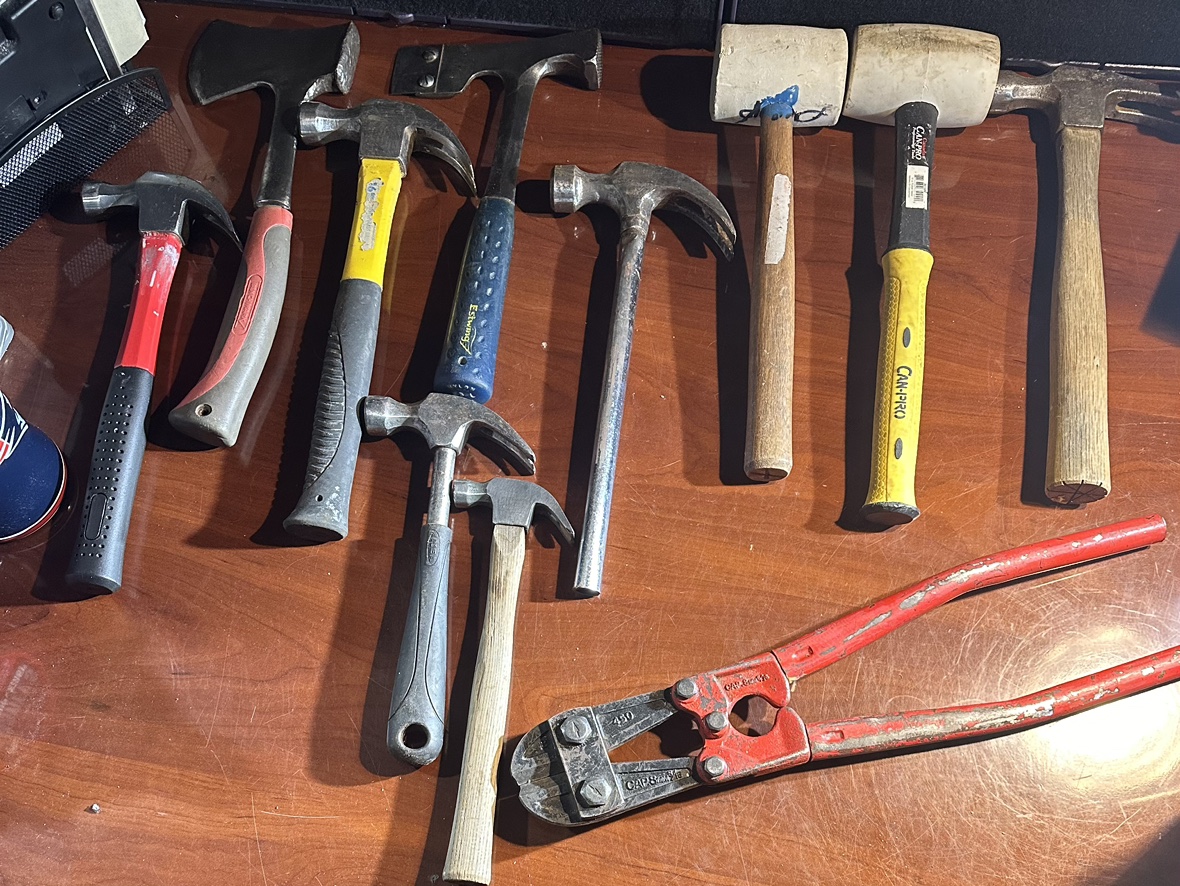 Hammer, Mallet, small axe  & More