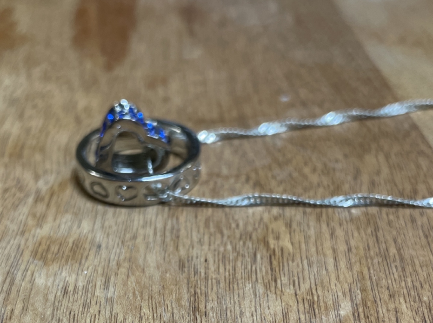 Blue heart pendant necklace 🎁 image indicator(4)