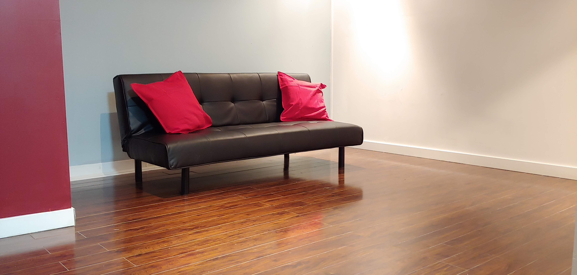 Black foldable couch