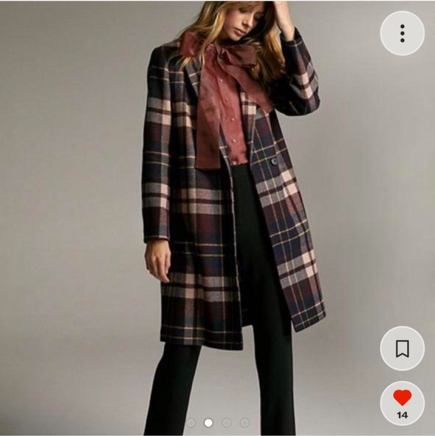 Aritzia Babaton Stedman Plaid Coat image indicator(2)