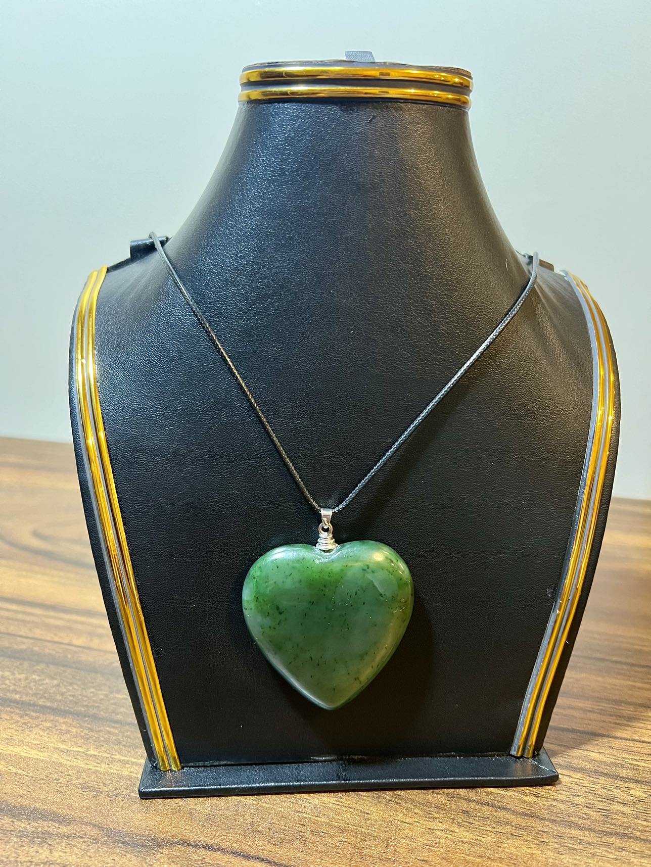 Heart shaped Nephrite Jade Pendant