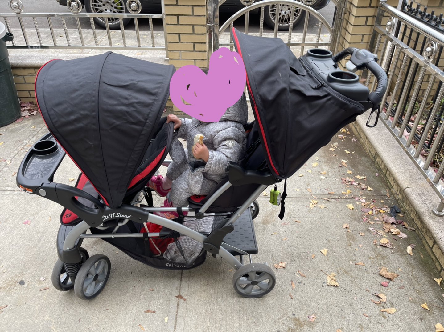 Baby Trend Sit N' Stand Double Stroller - Optic Red