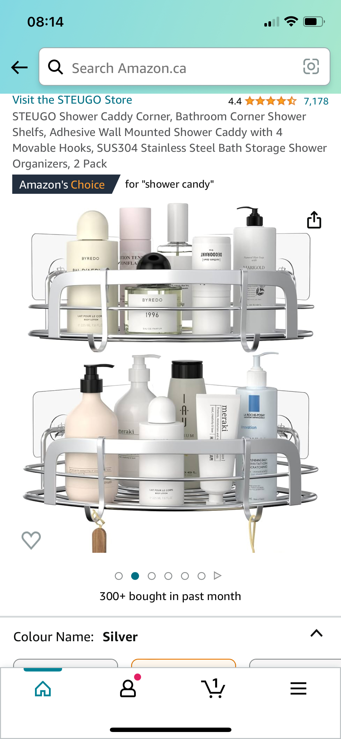 Shower caddy -pair - silver - photo 2