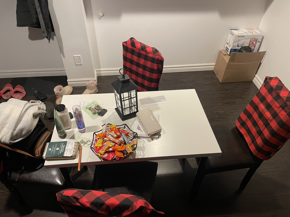 Table and dining table chairs