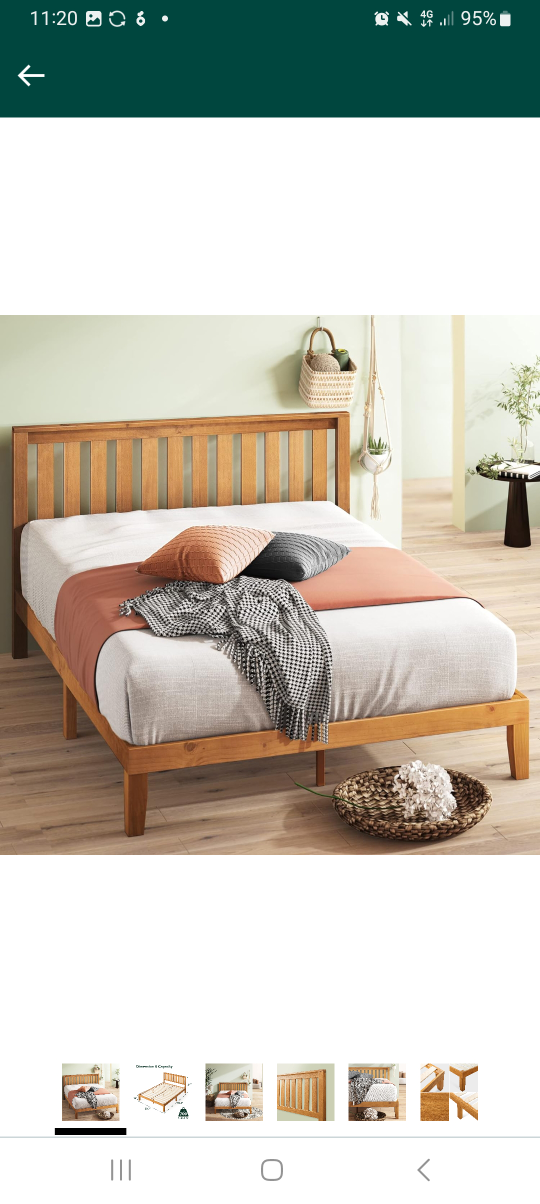 wood platform bed frame (queen)