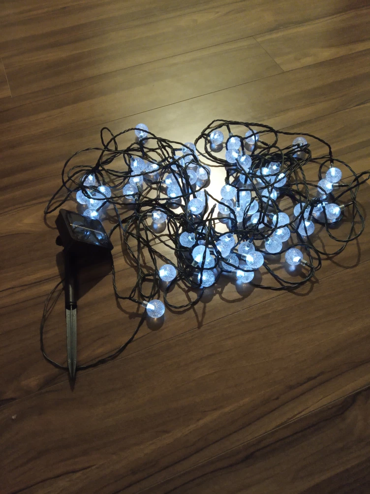 Solar Power String Light 39Ft 60Led, 8 modes