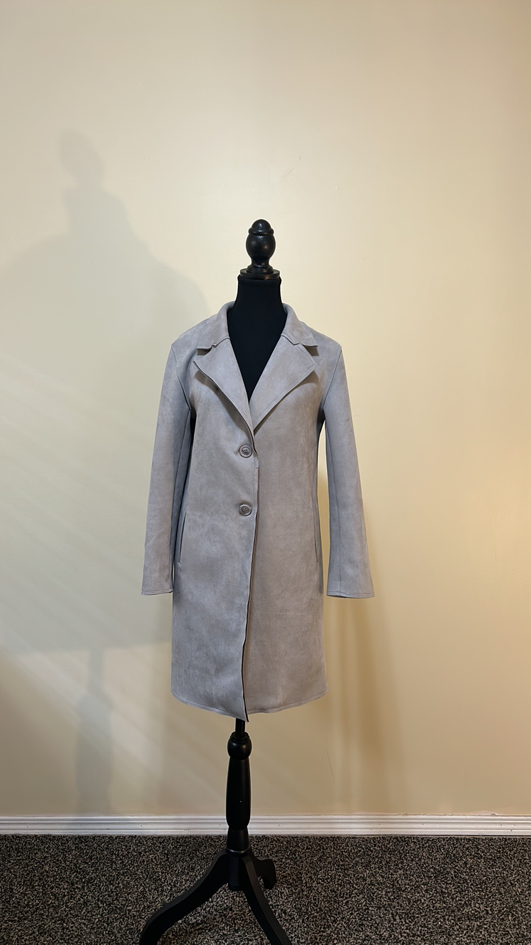 PAPILLON Women's Gray Ultra Suede Jacket Size Small - photo 3