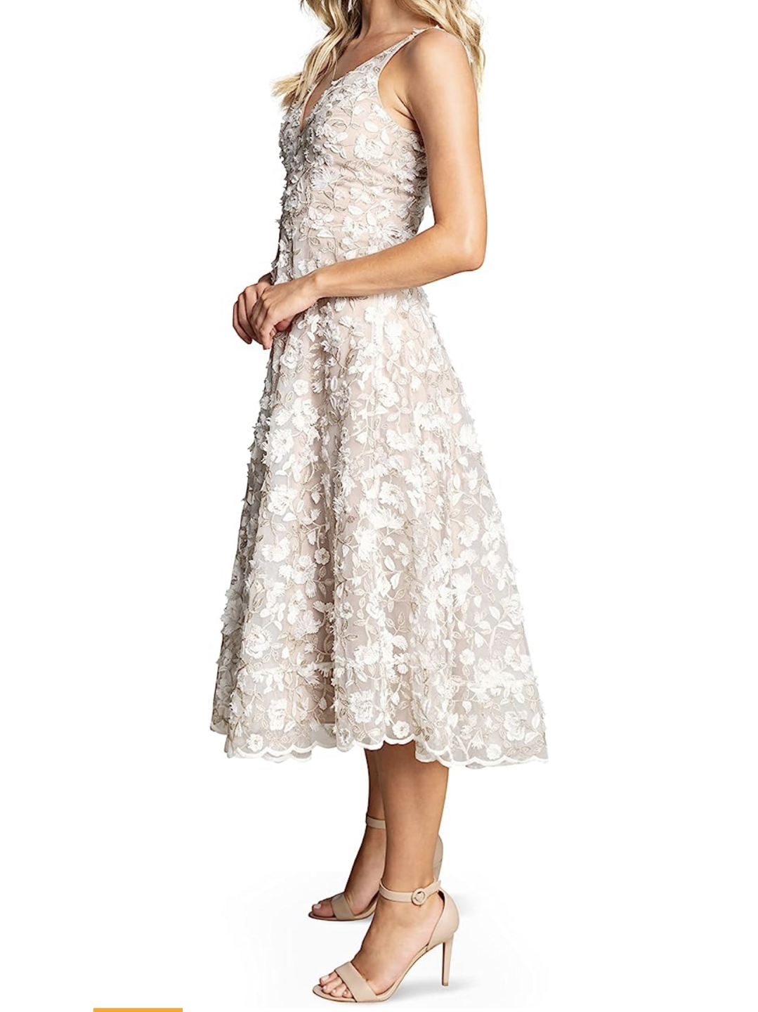 Elisa Sleeveless Plunge Neckline Fit and Flare Midi Dress - NEW image indicator(4)