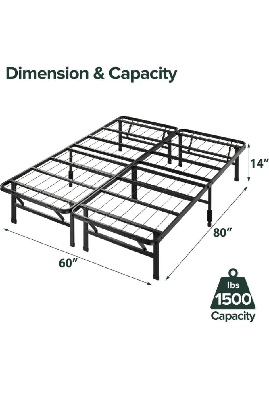 Fordable Queen size bed frame - photo 3