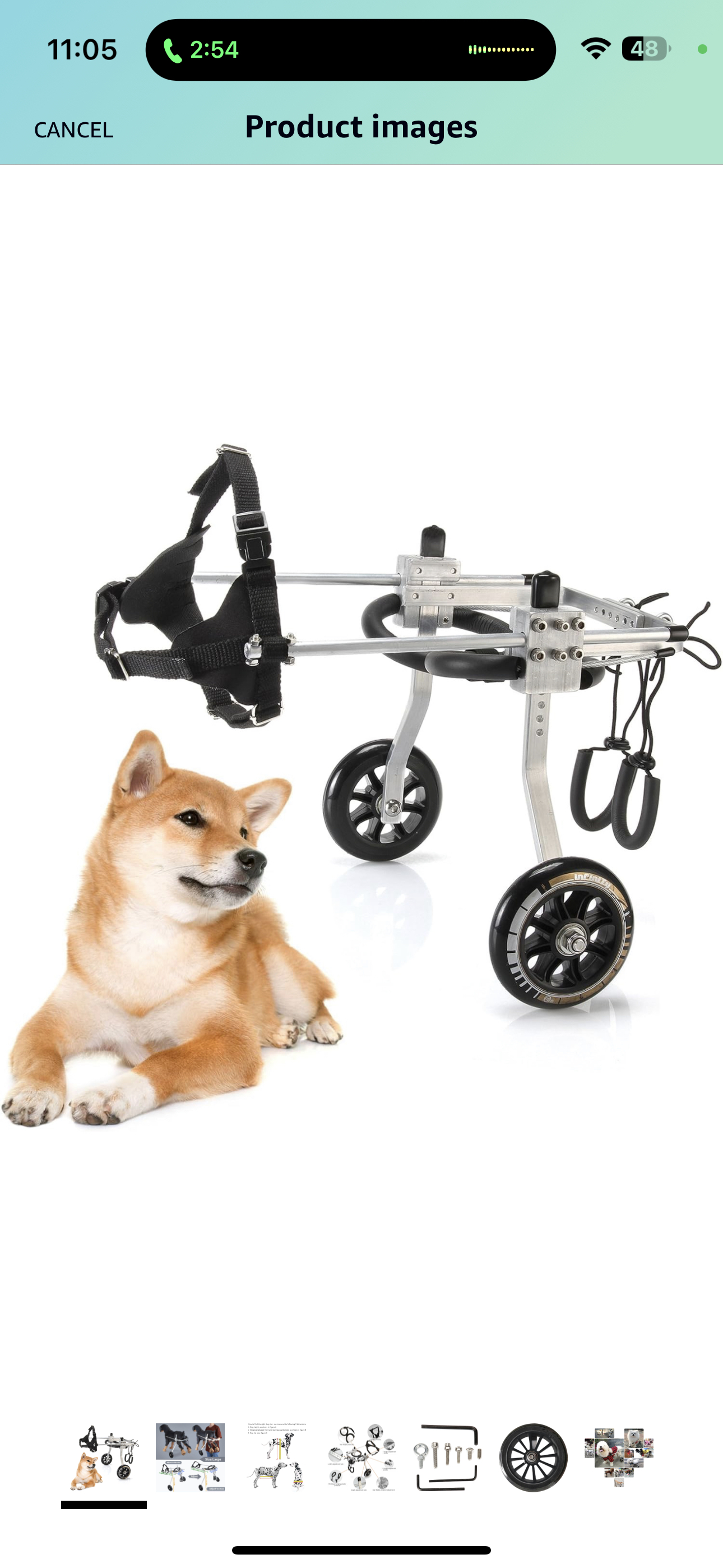 Dog wheelchair