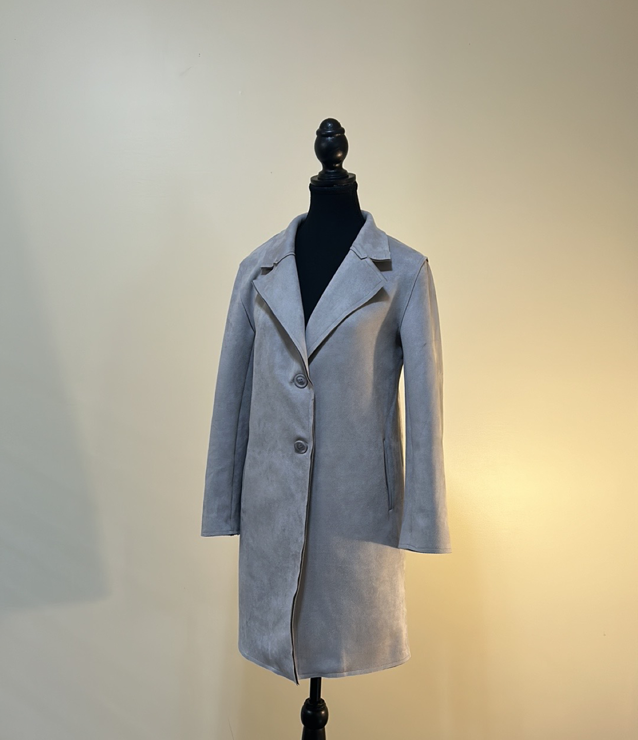 PAPILLON Women's Gray Ultra Suede Jacket Size Small