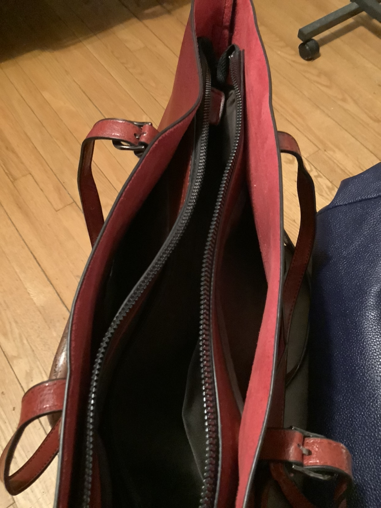 Large red purse. Leather - photo 3