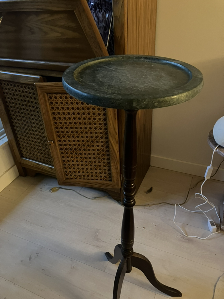 Green marble vintage Bombay & Co. Plant stand image indicator(5)