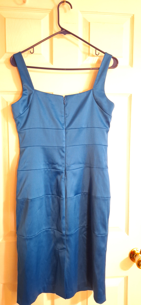 Satin Turquoise Party Dress and shawl - photo 2