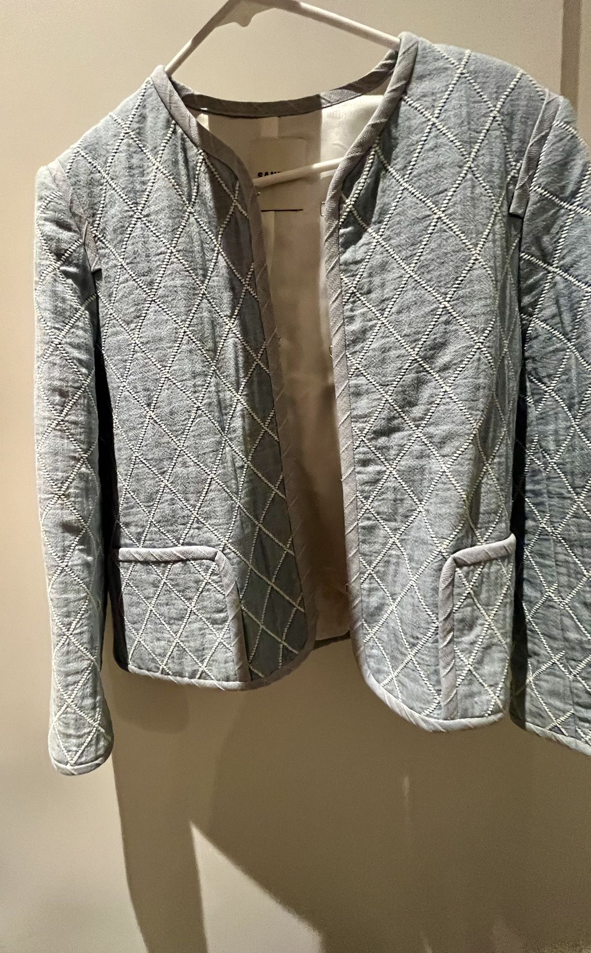 New SANDRO Denim Topstitched Jacket image indicator(6)