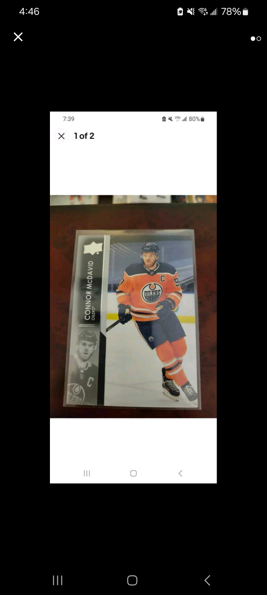 2021-22 Upper Deck Connor McDavid Edmonton Oilers Hockey Card thumbnail