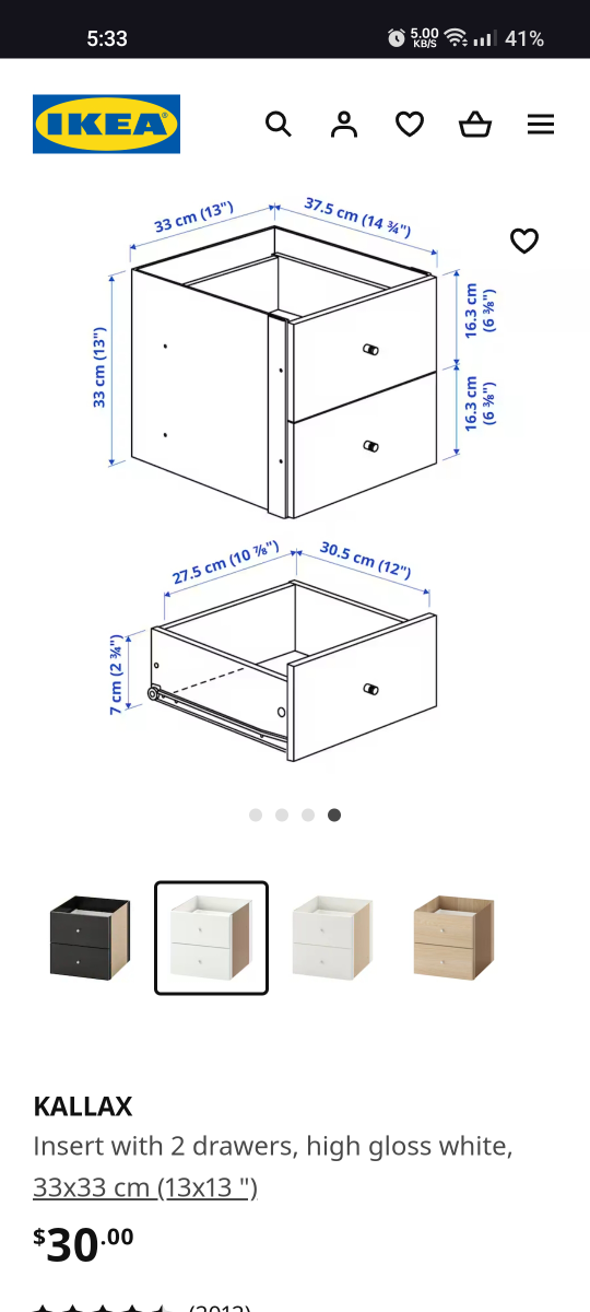 IKEA Kallax 3 x 4 Shelf / Storage with Inserts image indicator(9)