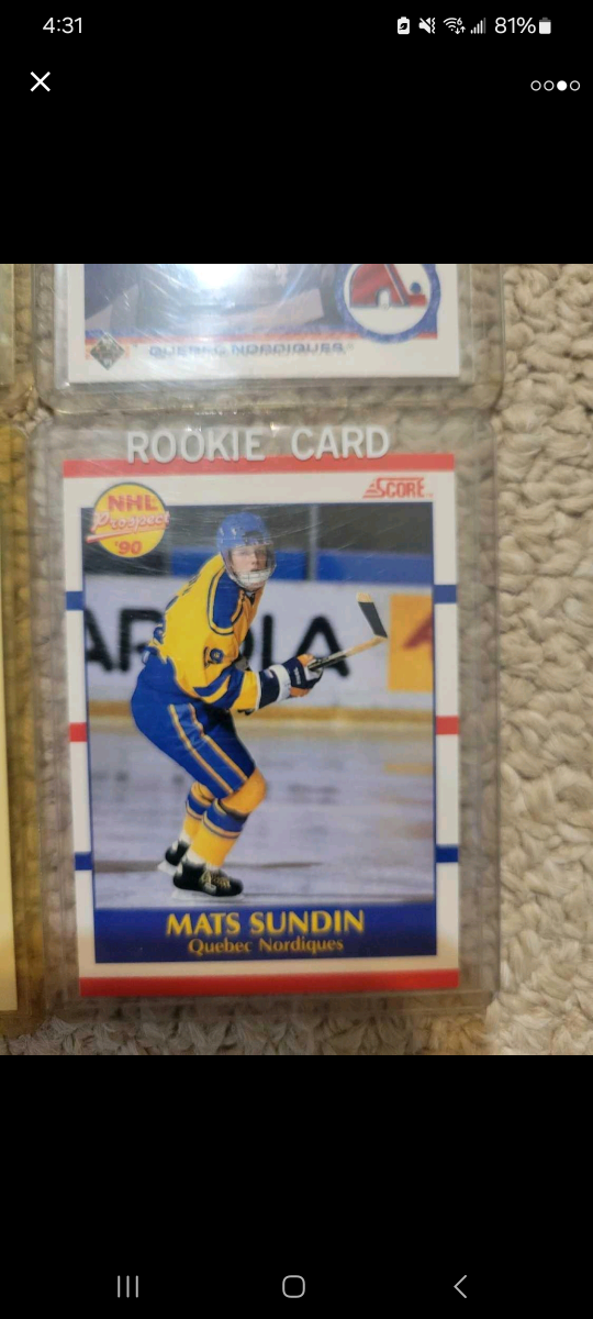 Lot of 6 Mats Sundin 1990 Rookie Hockey Cards image indicator(3)