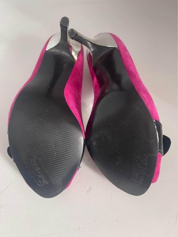 NEW Guess by Marciano Pink/Black Heels (size 7) image indicator(4)