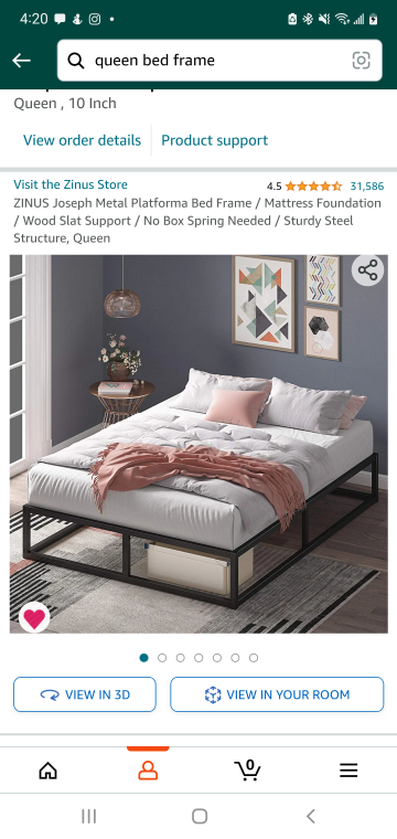 Queen size bed frame