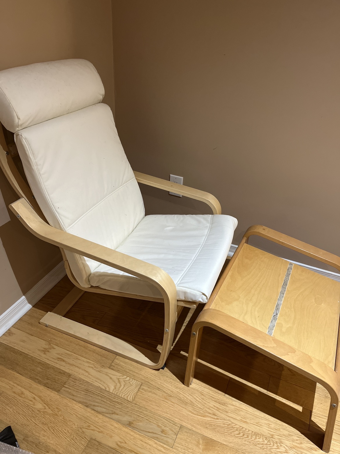 IKEA chair and ottoman - photo 2