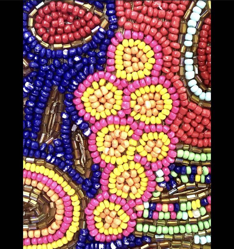 Vintage Beaded Clutch Bag, Seed Bead Crossbody Bag image indicator(3)