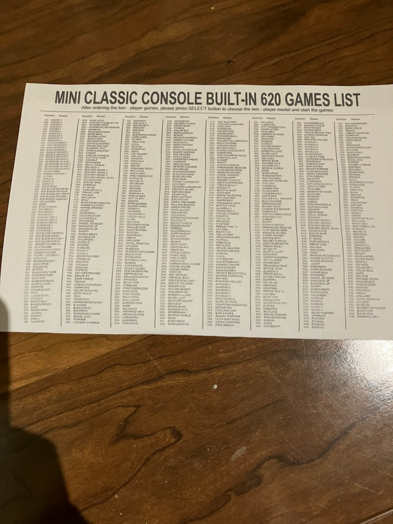 Nintendo Clone Mini console 620 games built-in - photo 2