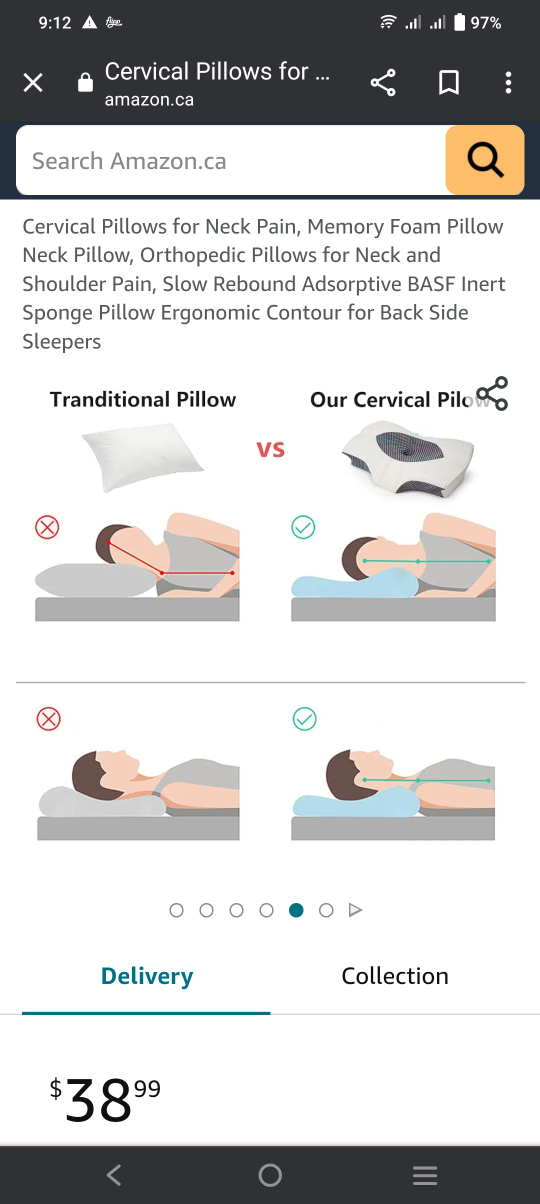Cervical support pillow - photo 3