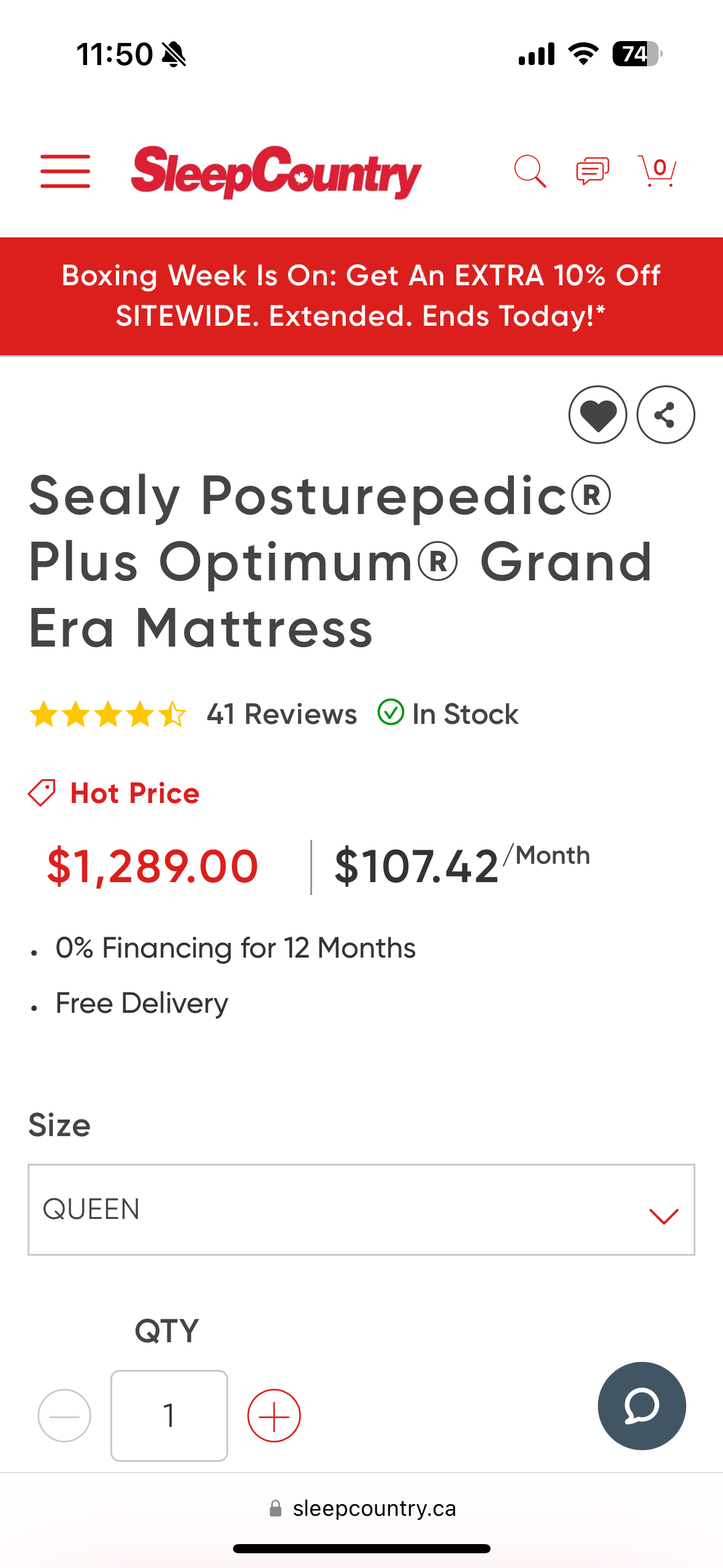 Sealy Firm Queen Mattress - photo 2