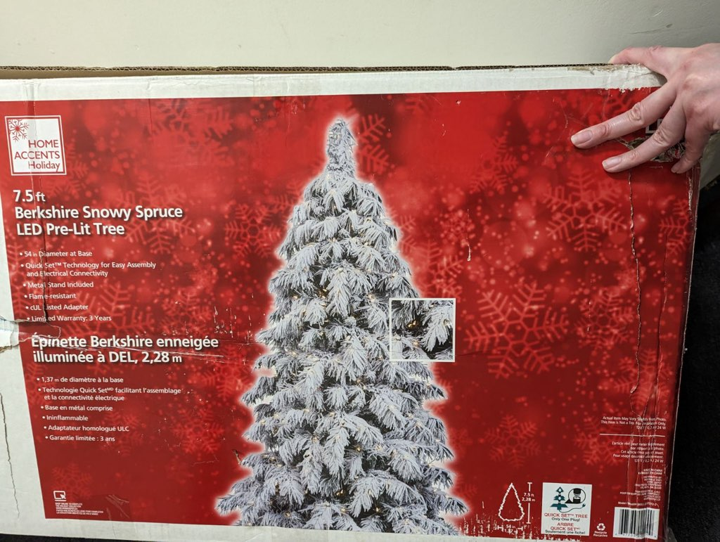 7.5 ft prelit Christmas tree needs to be gone asap image indicator(2)