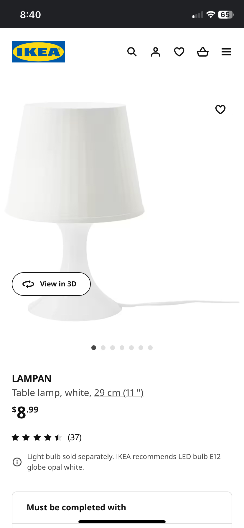 Ikea 2 tagarp floor uplighters, ikea 2 lampan table lamps - photo 5