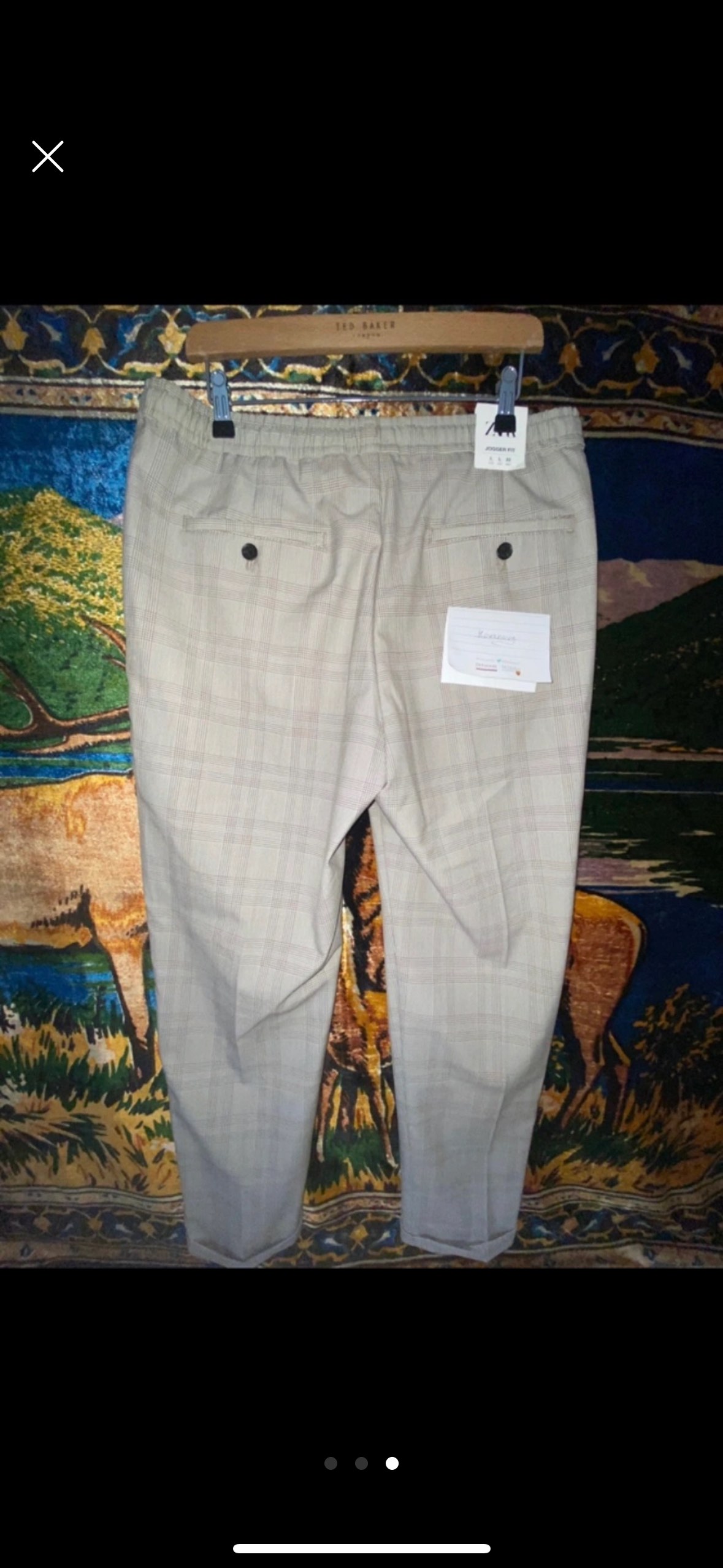 Zara Jogger Fit Trousers (checkered/plaid) image indicator(3)