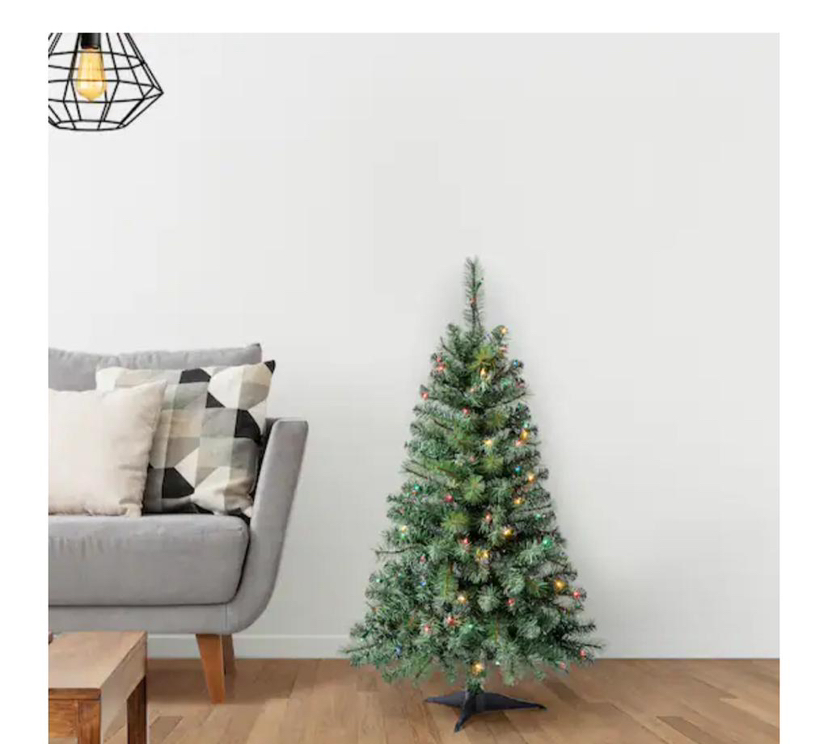4ft. Pre-Lit Pine Artificial Christmas Tree, by Ashland - photo 3