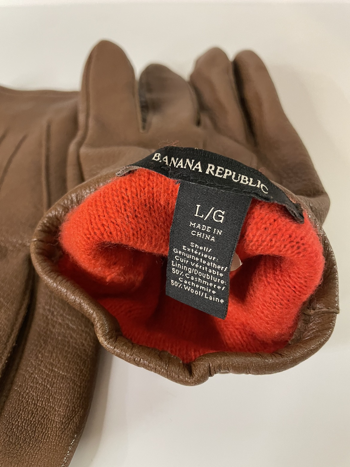 Banana Republic Leather Cashmere Wool Winter Gloves image indicator(4)